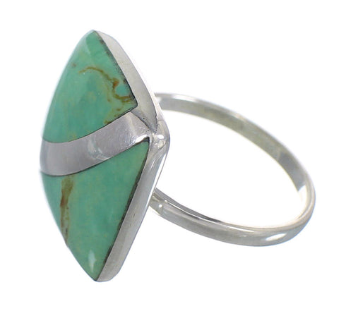 Genuine Sterling Silver Turquoise Jewelry Ring Size 8-1/2 RX88660